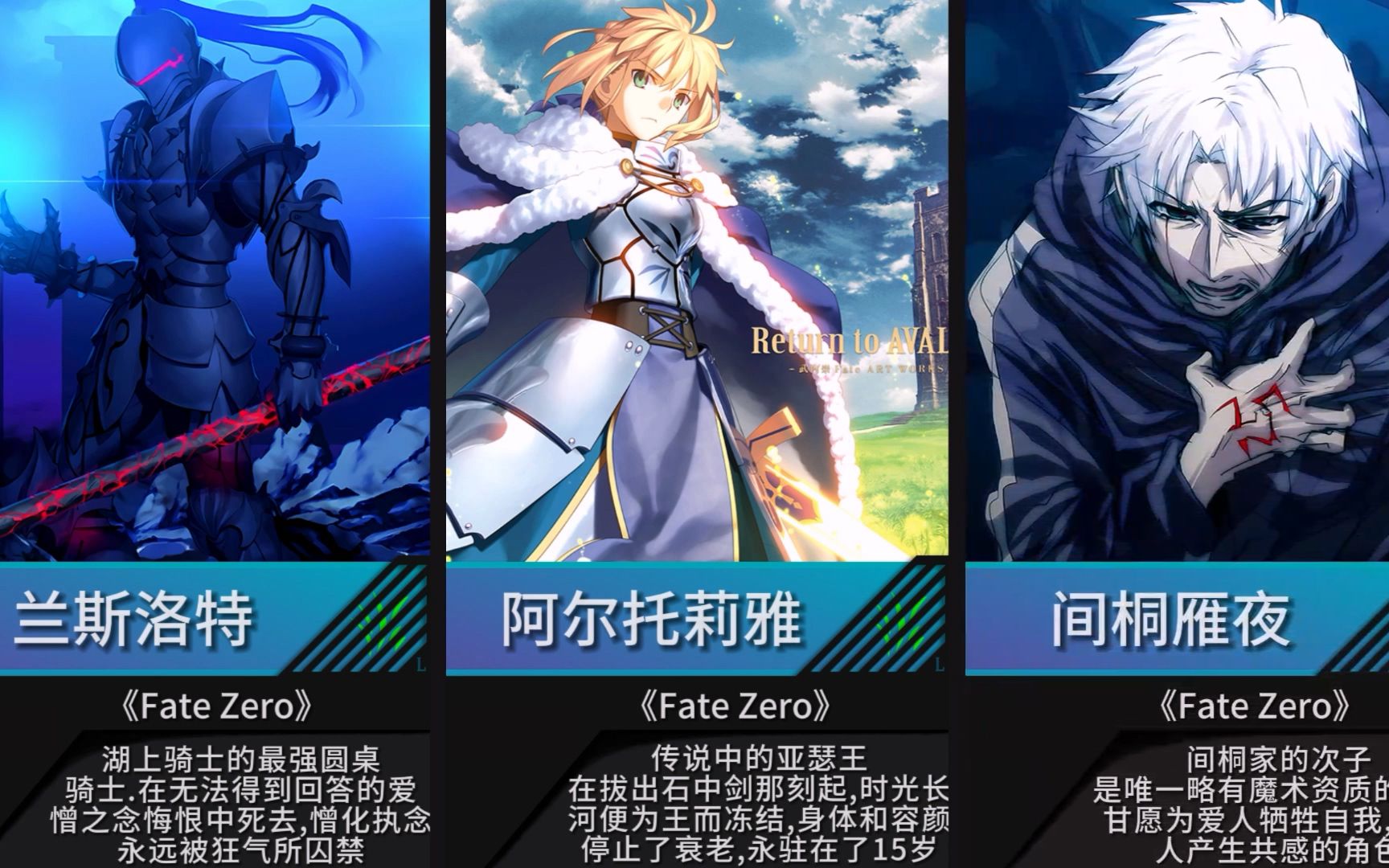 Fate Zero:圣杯战争29位角色背景信息 出场英灵真名单哔哩哔哩bilibili