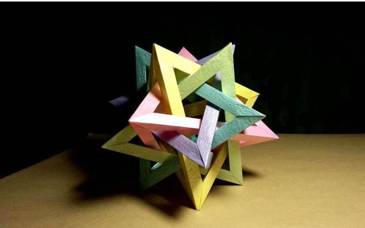 up主教你折高逼格几何花球——"禁忌的五重存在四面体"