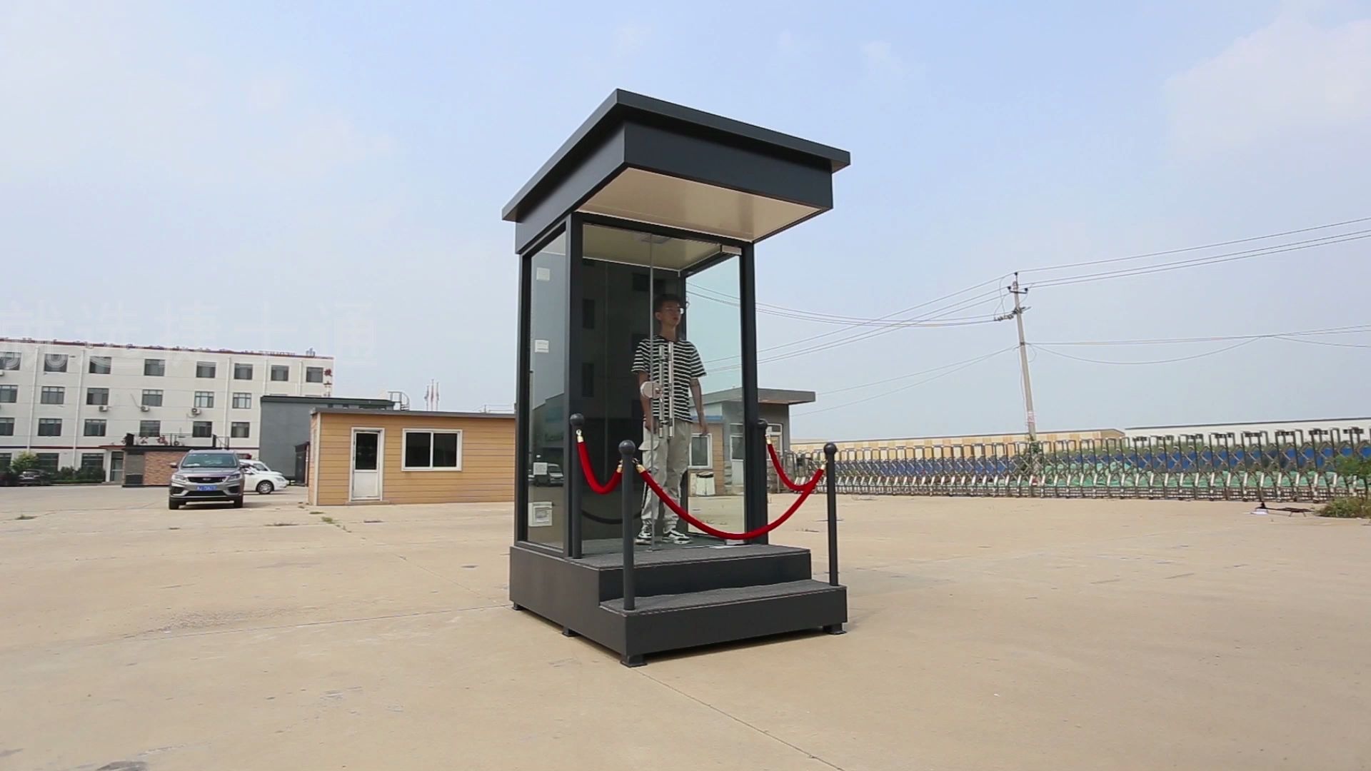 捷士通碧桂园形象岗亭户外写字楼保安执勤亭玻璃岗亭_哔哩哔哩_bili