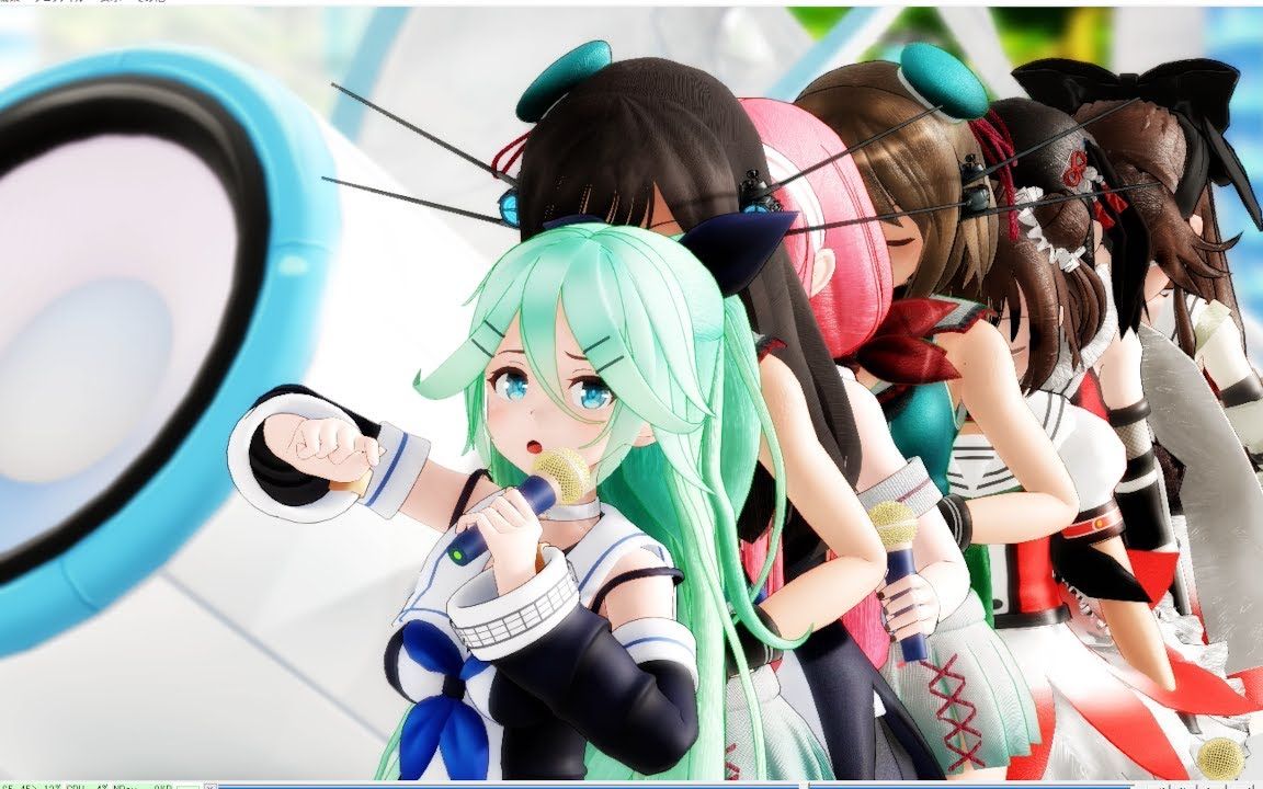 【mmd舰c】摩耶 鸟海 川内 神通 那珂 山风 江风【徒花ネクロマンシー