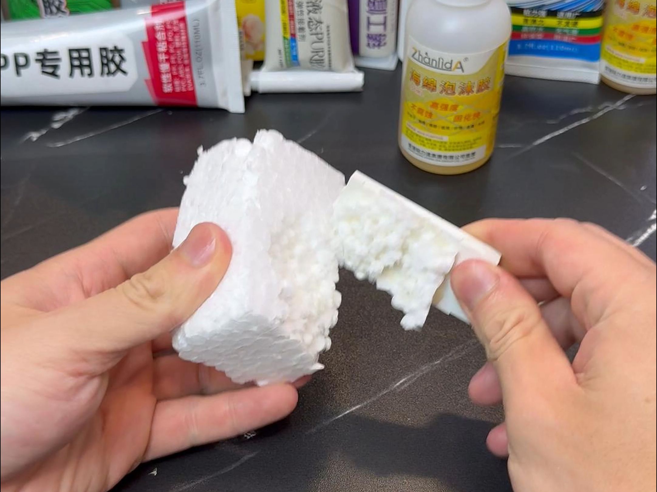 粘泡沫 #粘发泡材质 #海绵泡沫胶 #胶粘测试 #胶水厂家