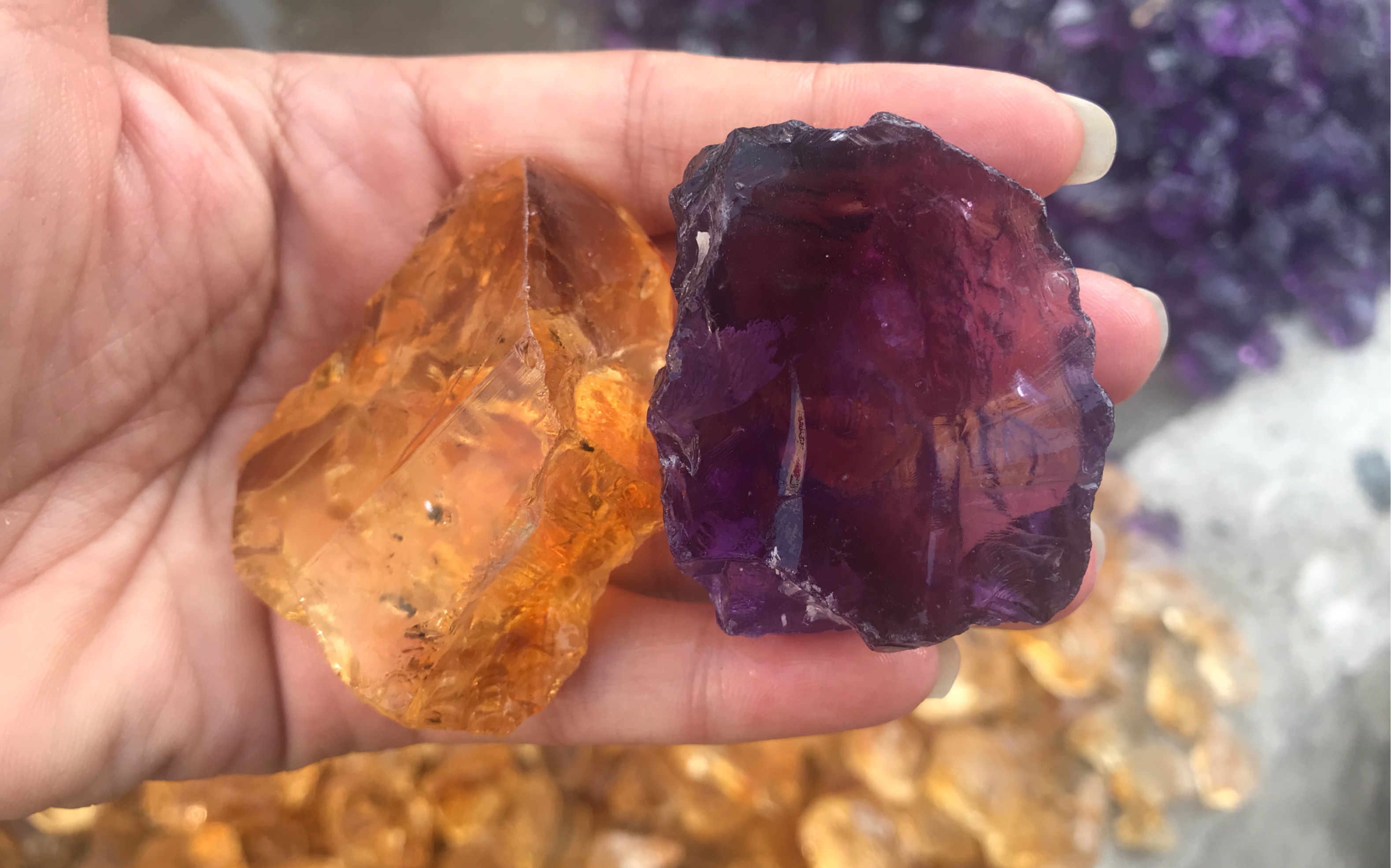 アメジスト 原石 マッシュルーム きのこ 双子 紫水晶