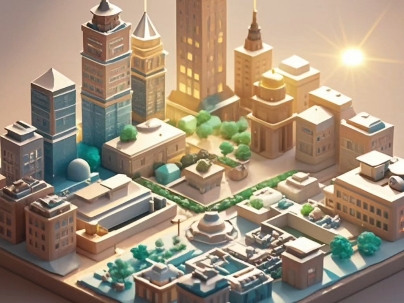 黏土微缩城市模型