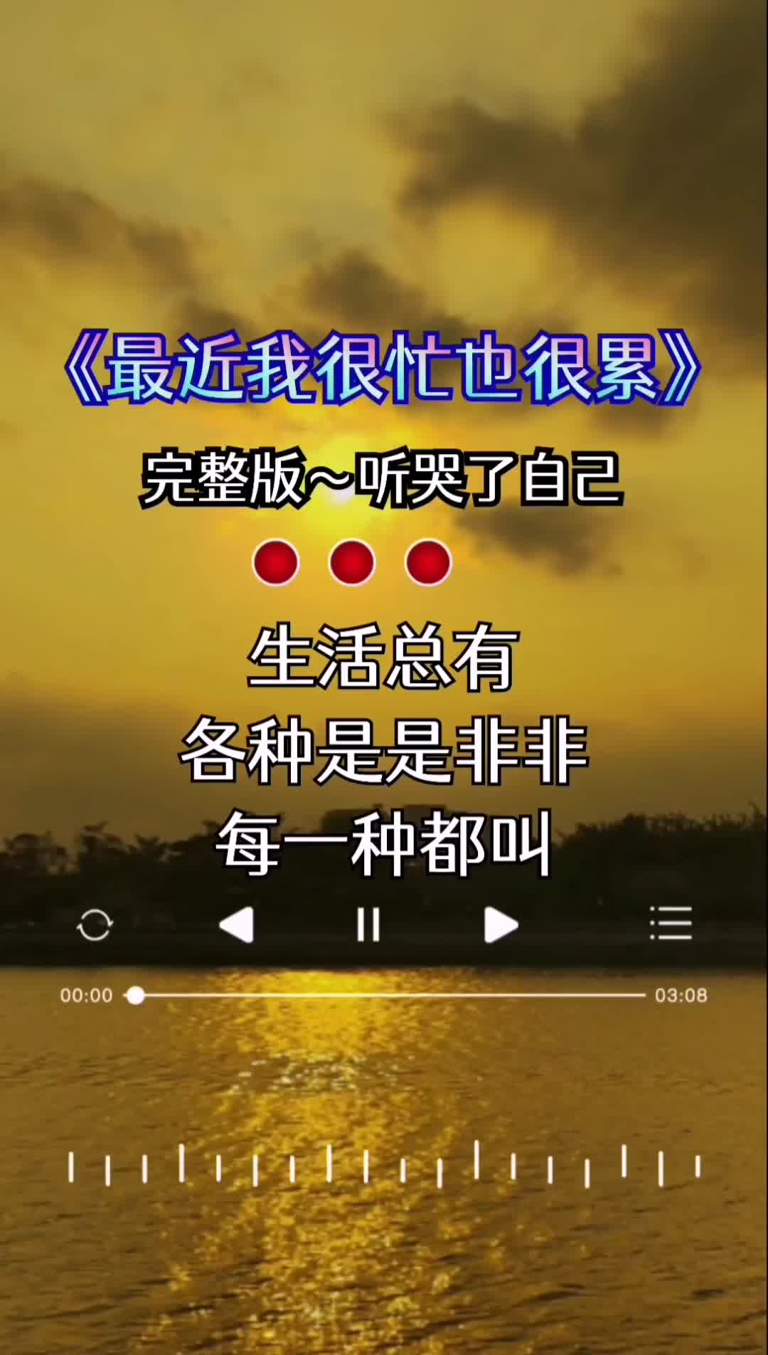 曲中人才懂曲中意 #最近我很忙也很累