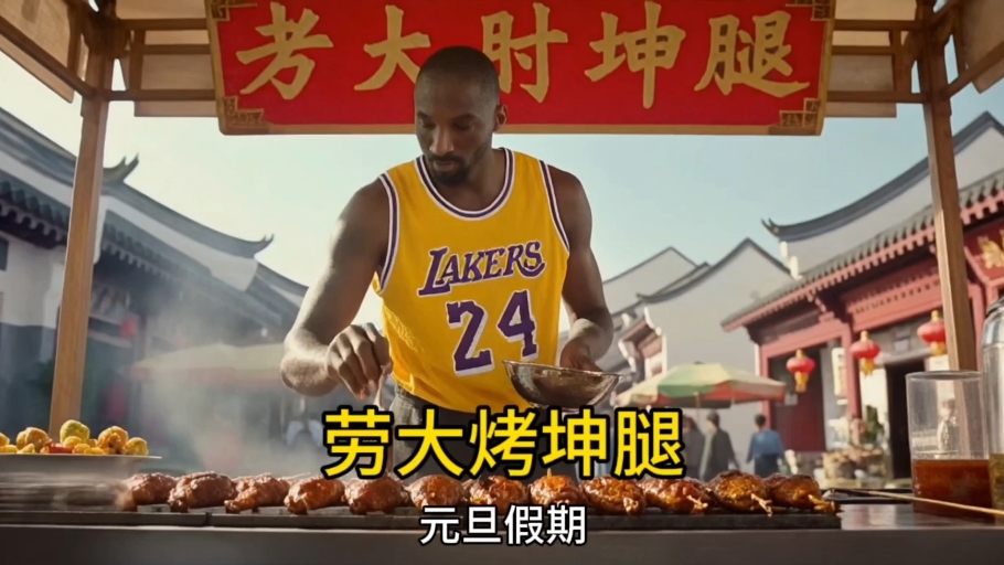 当科比摆起烧烤摊