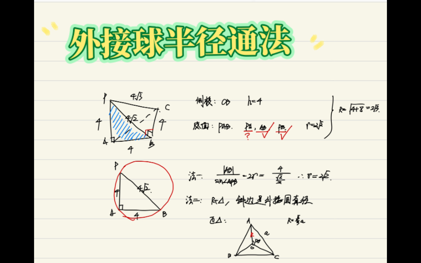 任意三棱锥的外接球半径公式哔哩哔哩bilibili