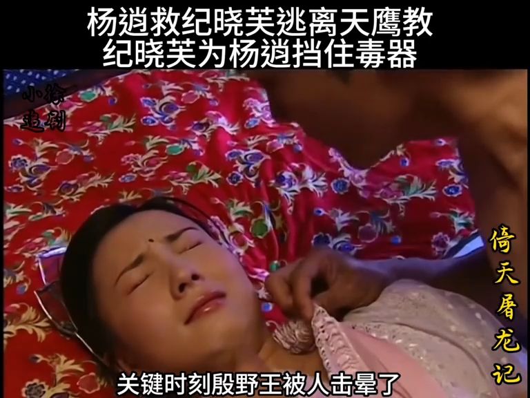 纪晓芙险些被殷野王霸王硬上弓,杨逍及时将其救出