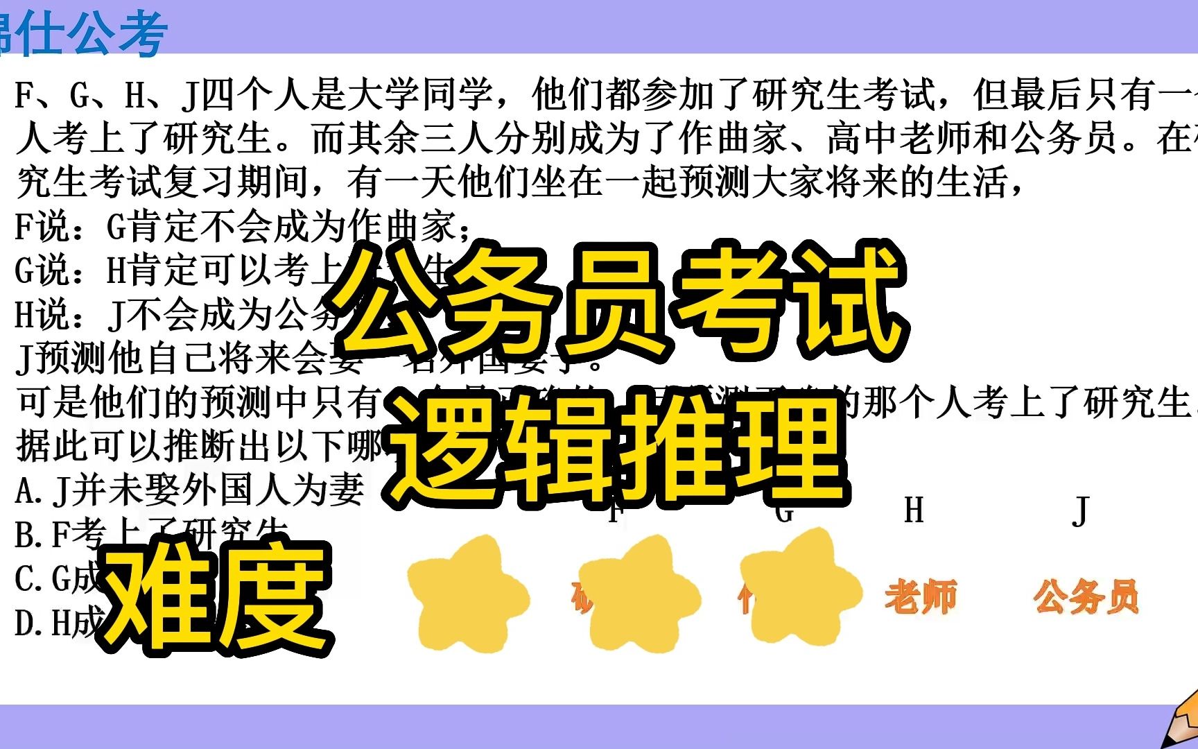 /公务员考试/分析推理题(7)2021山东分析推理题哔哩哔哩bilibili