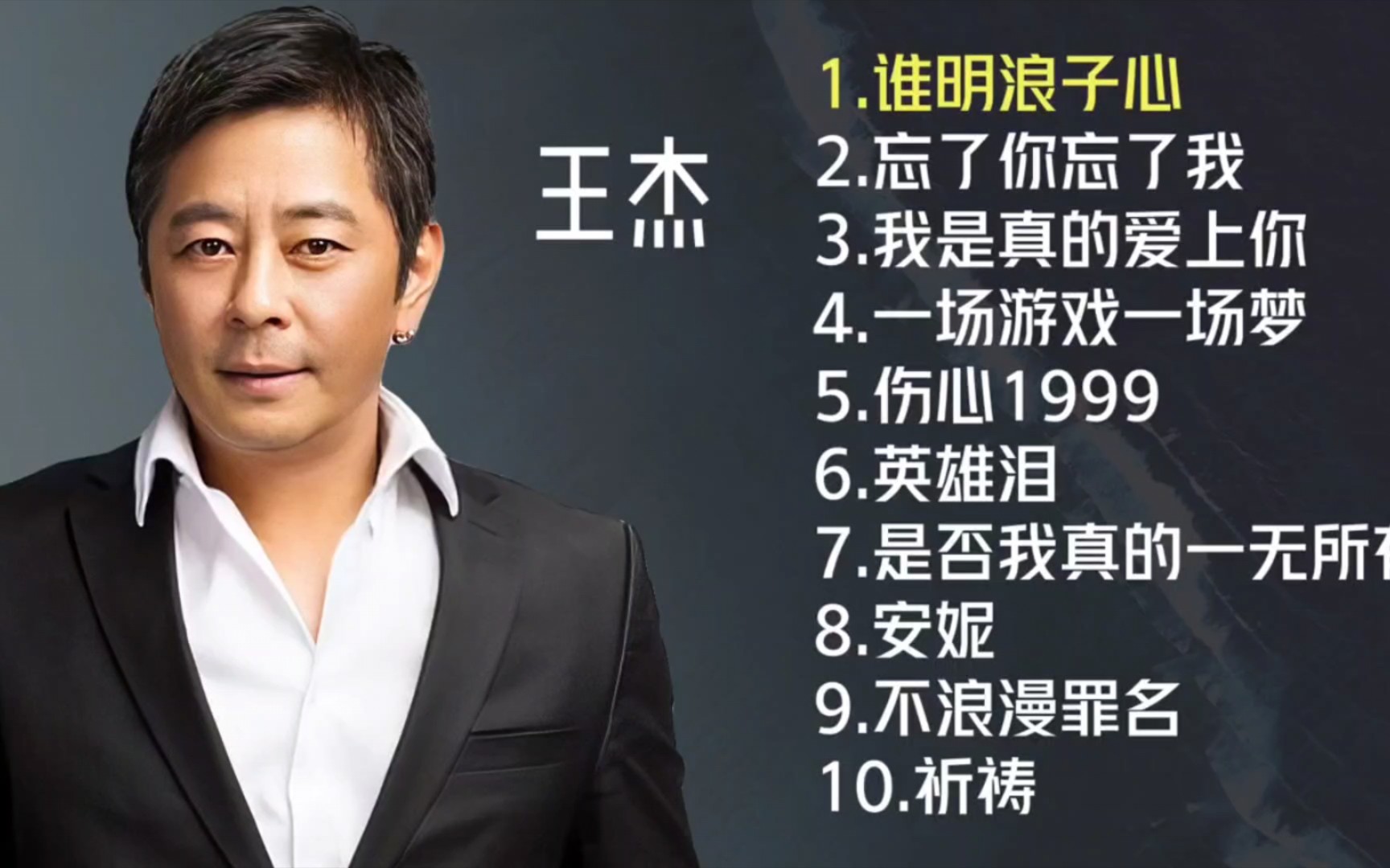 那些年王杰唱过的经典歌曲