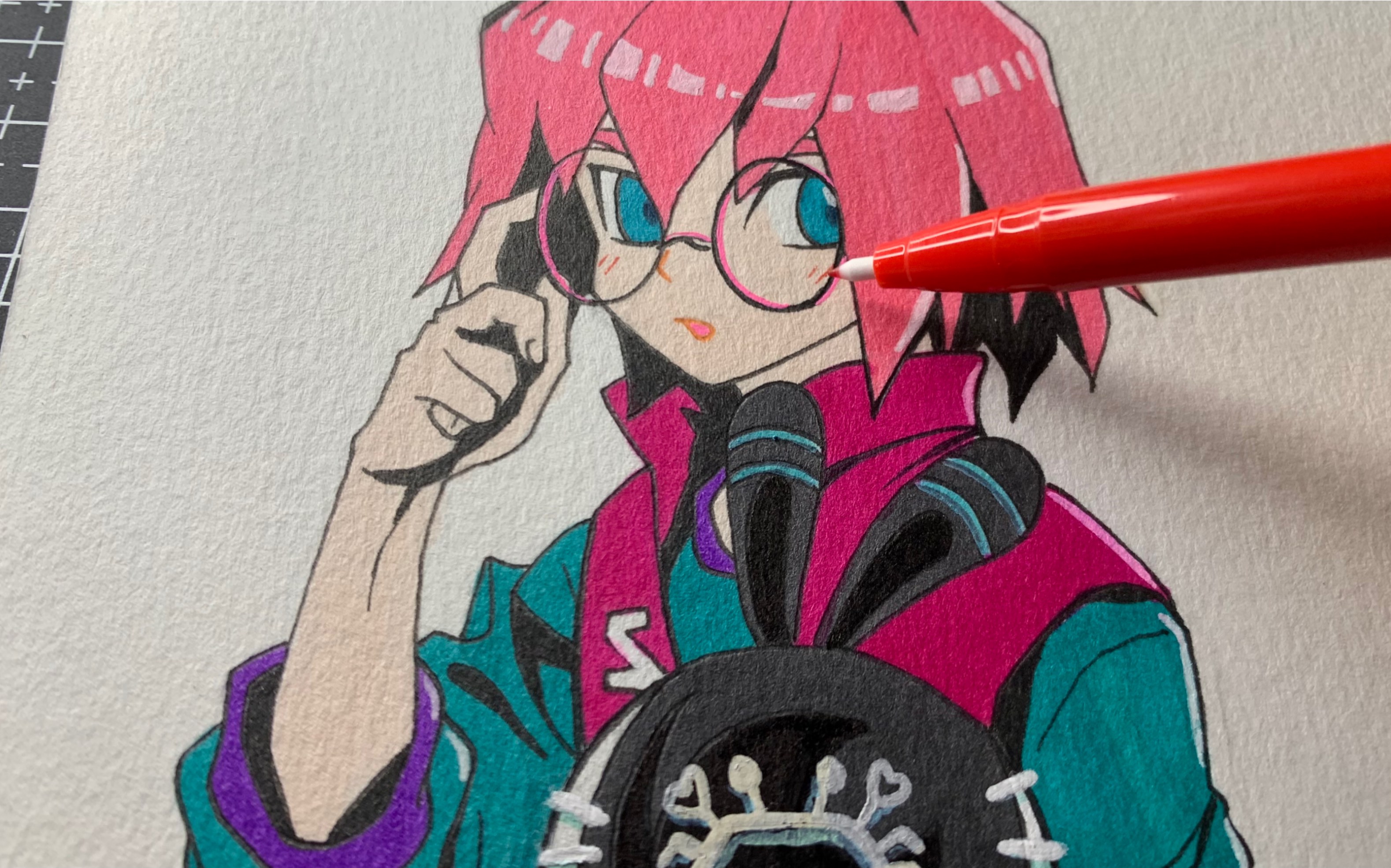 画个带眼镜的紫堂幻吧