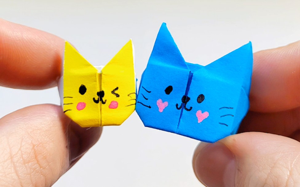 猫咪戒指折纸教程
