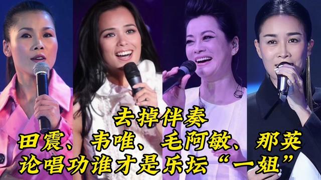 去掉伴奏:田震,韦唯,毛阿敏,那英,唱功对比,谁才是乐坛一姐