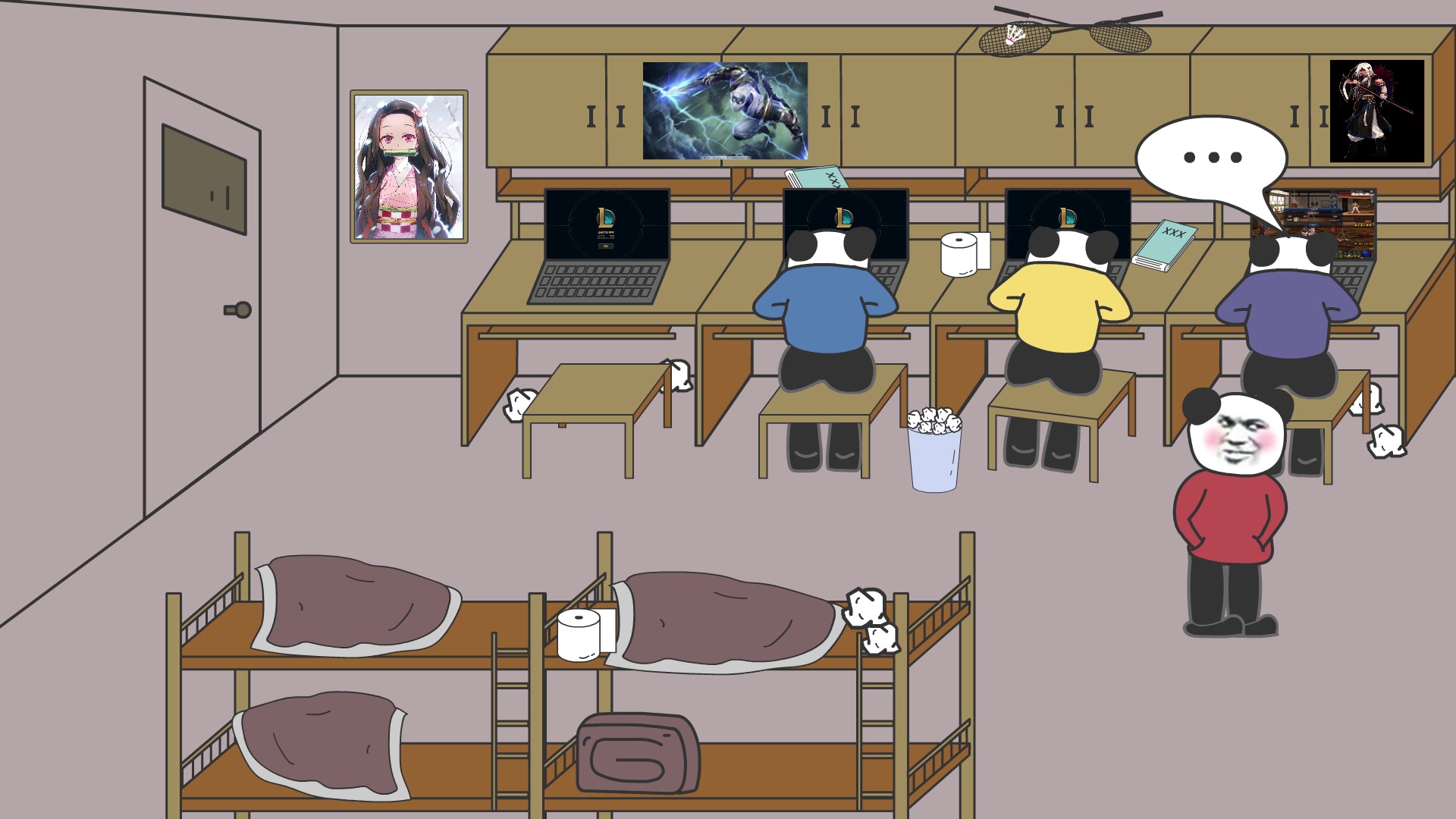 【沙雕宿舍系列】当只有你玩的游戏不一样时!