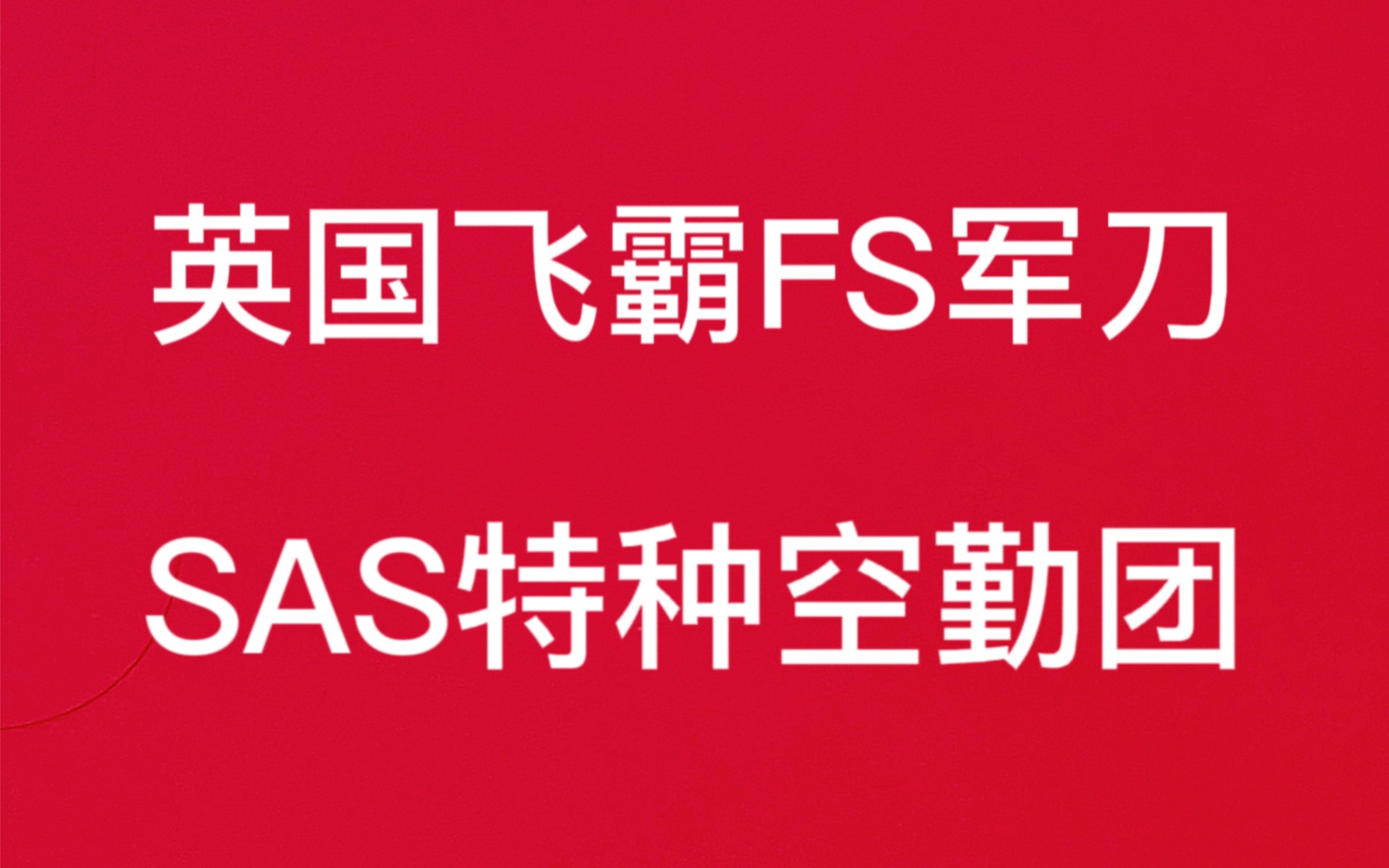 英国原产SAS突击匕首FS飞霸原型刀哔哩哔哩bilibili