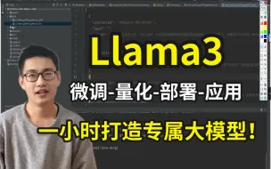 Download Video: 【还不会微调Llama3？】这绝对是B站最全的llama3教程！迪哥手把手带你Llama3微调-量化-部署-应用一条龙！草履虫都能打造自己的专属大模型！