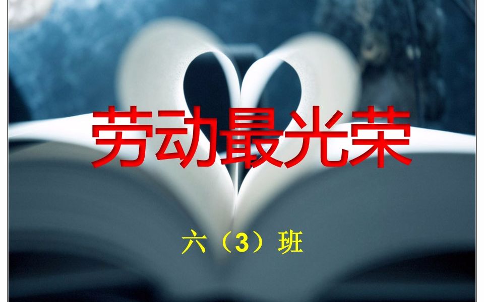 六3班短视频《劳动最光荣》