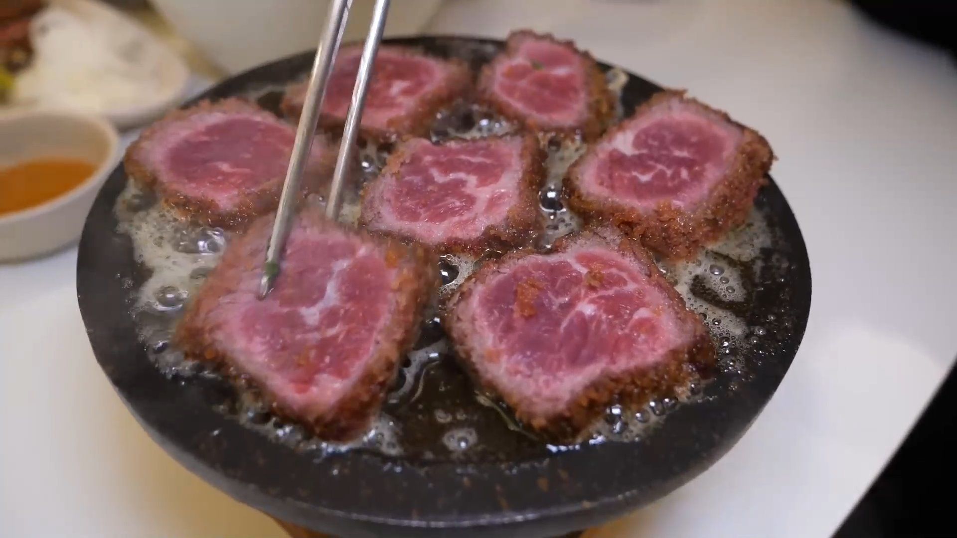 韩国街头小吃 Japanese beef cutlet Korean street food哔哩哔哩bilibili