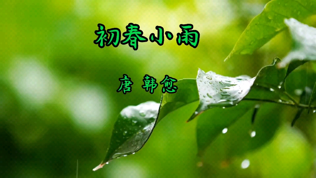 [图]古诗歌曲《初春小雨》，唐，韩愈。