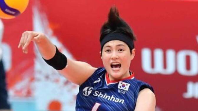 【东奥女排阵容一览之韩国女排ep04】用最man的造型扣最软的球|被中国