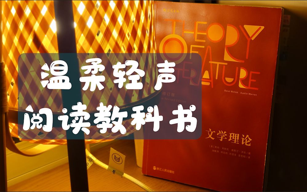 温柔阅读教科书《文学理论》—— 文学和文学研究 | 保障您的睡眠质量【沉浸艺术】哔哩哔哩bilibili