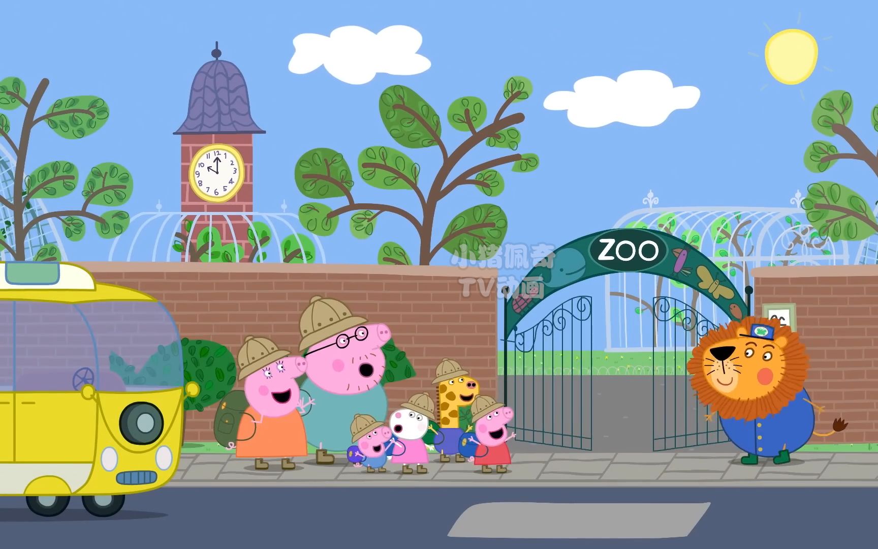 小猪佩奇:在动物园,大家见到许多动物,很喜欢喂食时间!