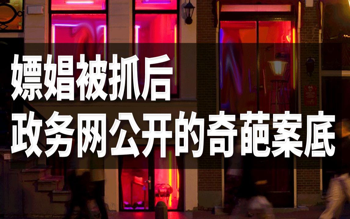 嫖娼真的会留下案底,我在政务公开网上发现了这3个奇葩案底哔哩哔哩bilibili