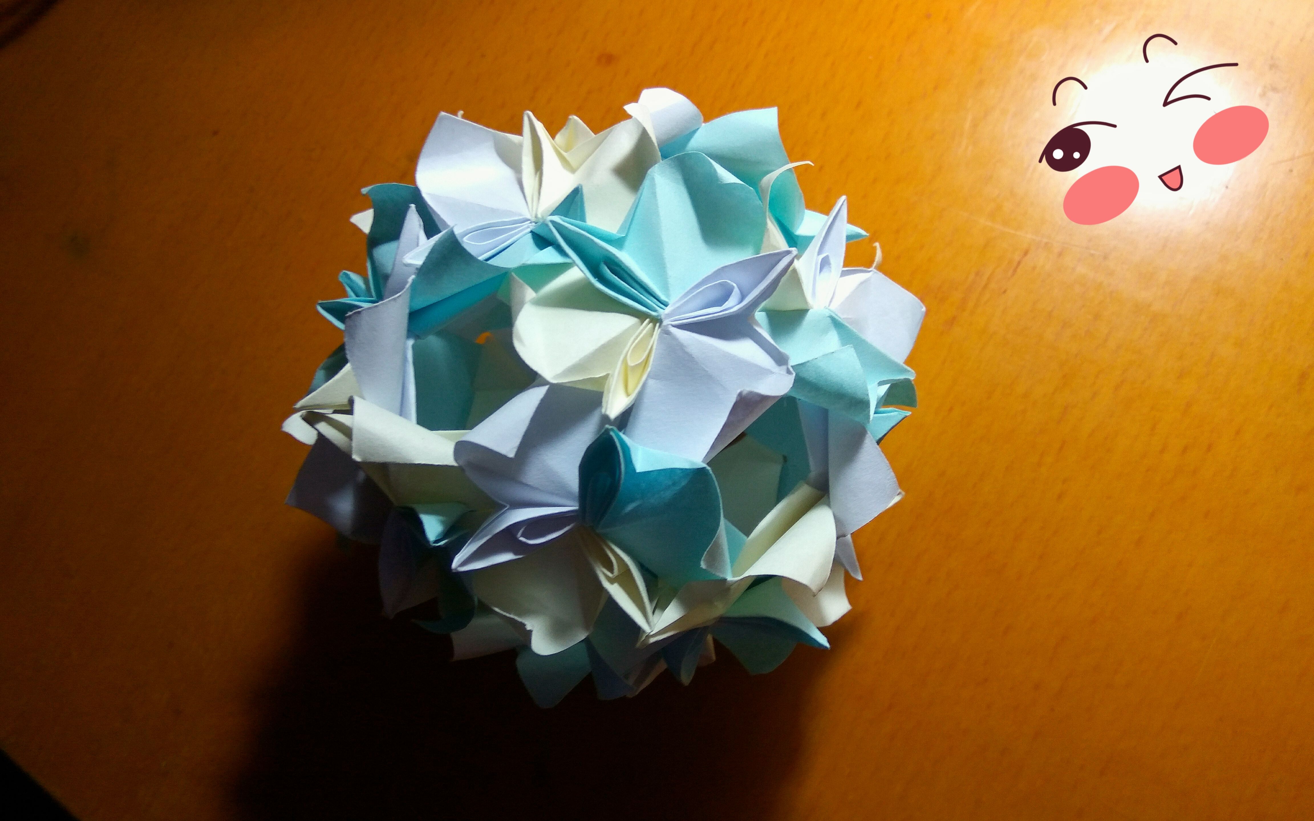 flore pleno【折纸_教程】天冷了注意保暖,一起来折个花球祈福吧