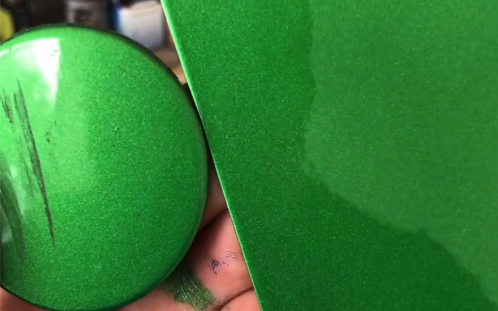 今天给客户调一款出租车珍珠绿,大家看看颜色怎么样