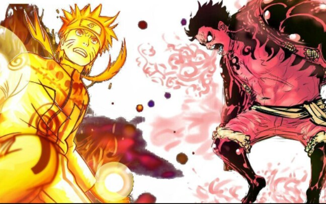 海贼王路飞vs火影鸣人.全程高燃!