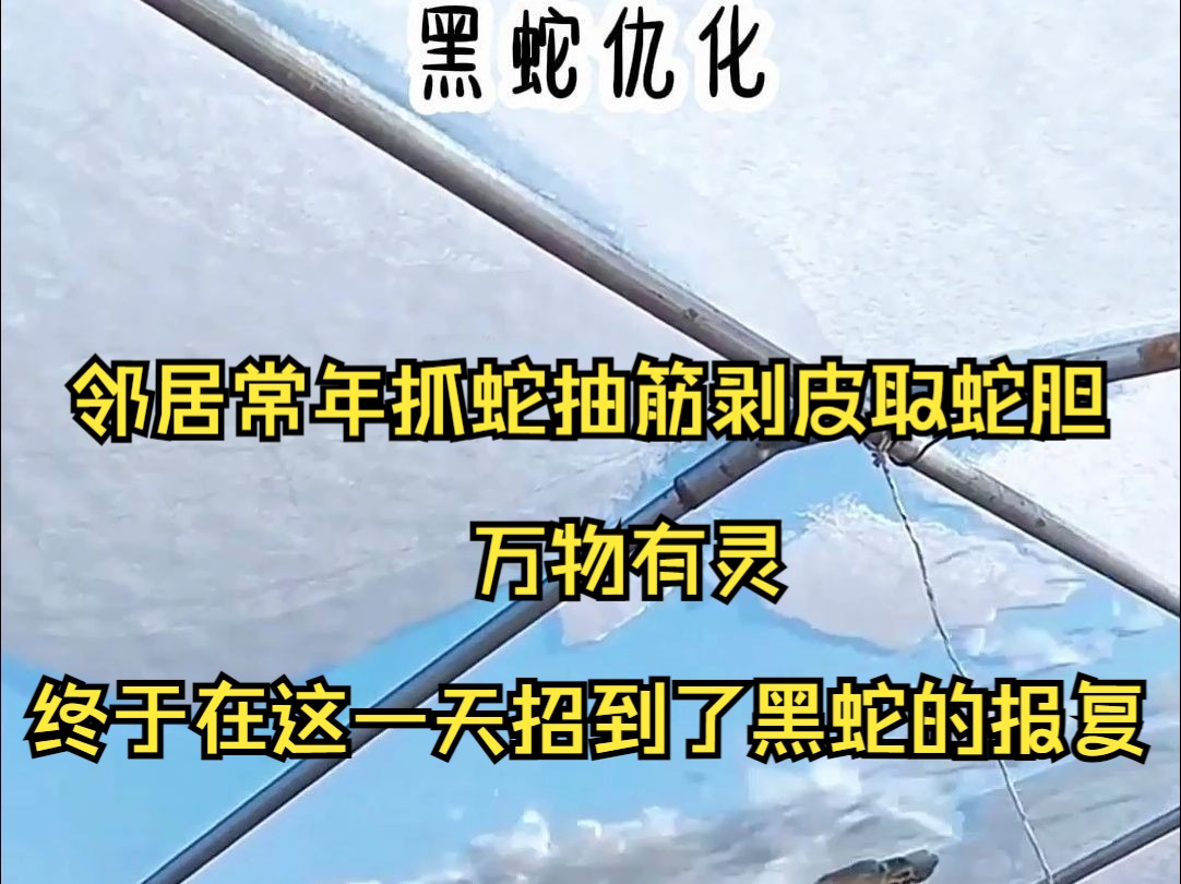 [图]邻居常年抓蛇抽筋拨皮取蛇胆，万物有灵，终于在这一天招到了黑蛇的报复