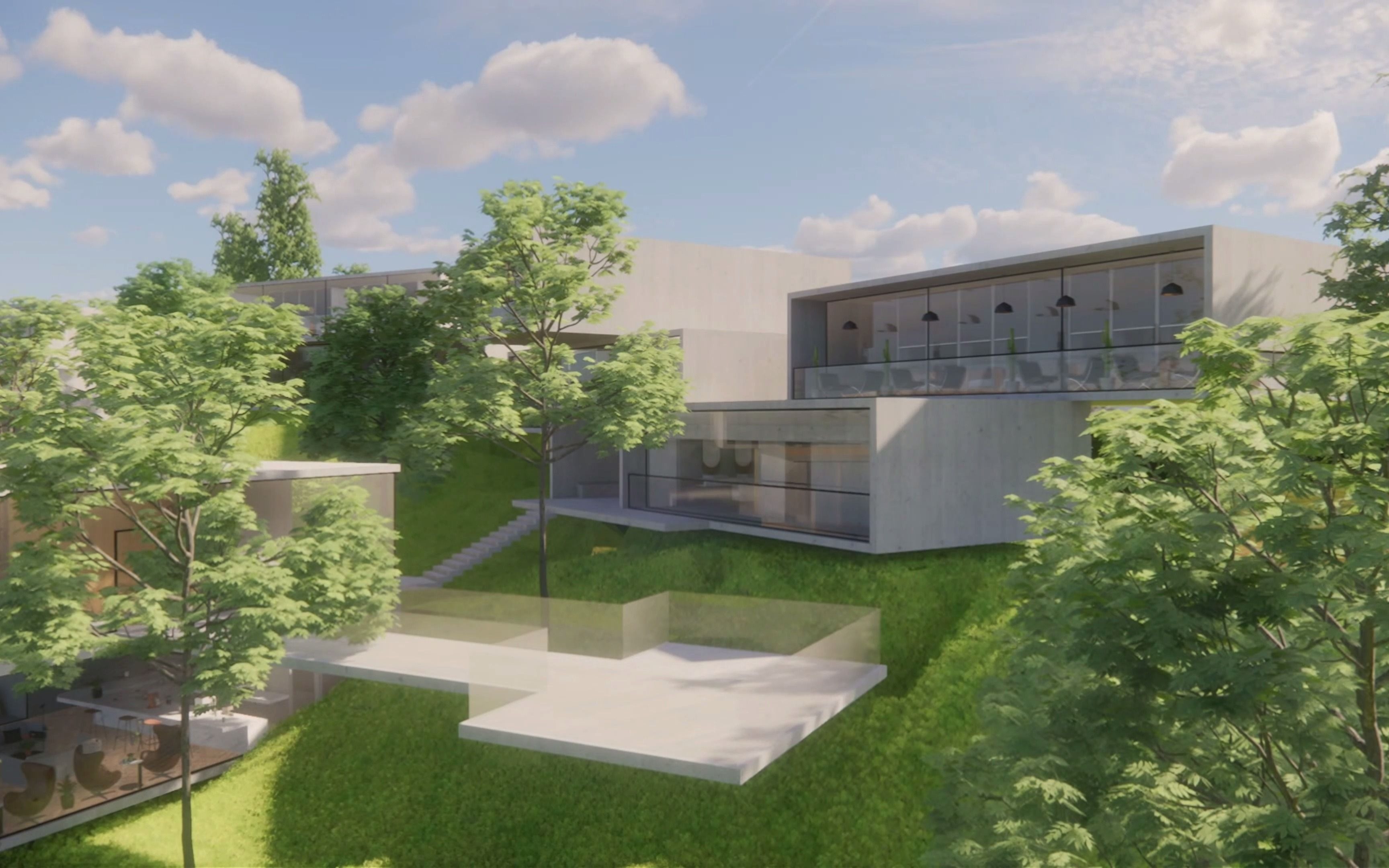 环境设计毕业设计建筑动画 enscape2.7渲染