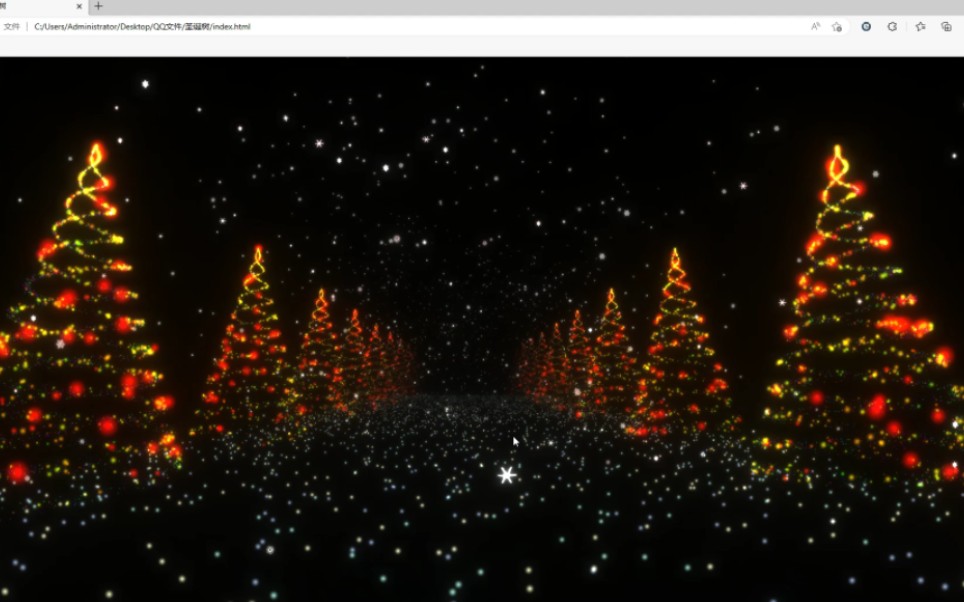 圣诞树HTML代码,这里面的网络css和JS我给他本地化了,需要的主页自取哔哩哔哩bilibili