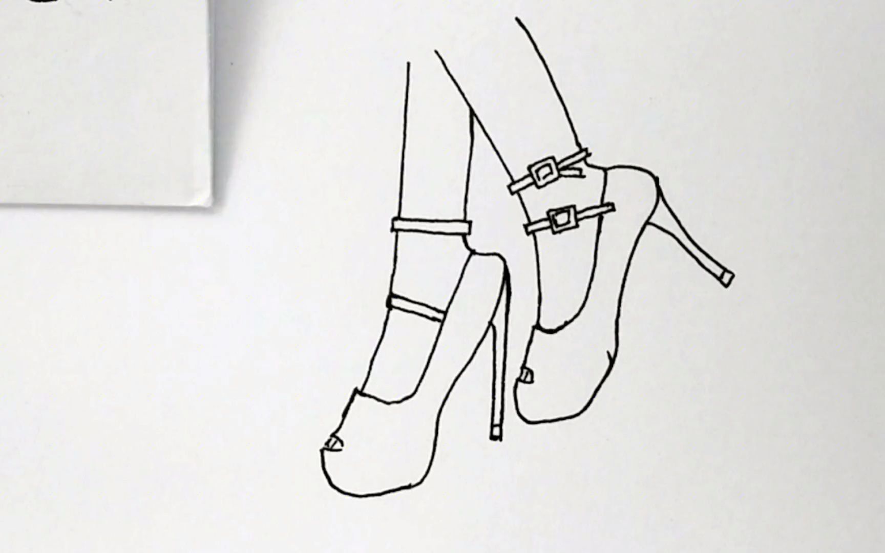 如何画一双女人的高跟鞋,简单又好看!