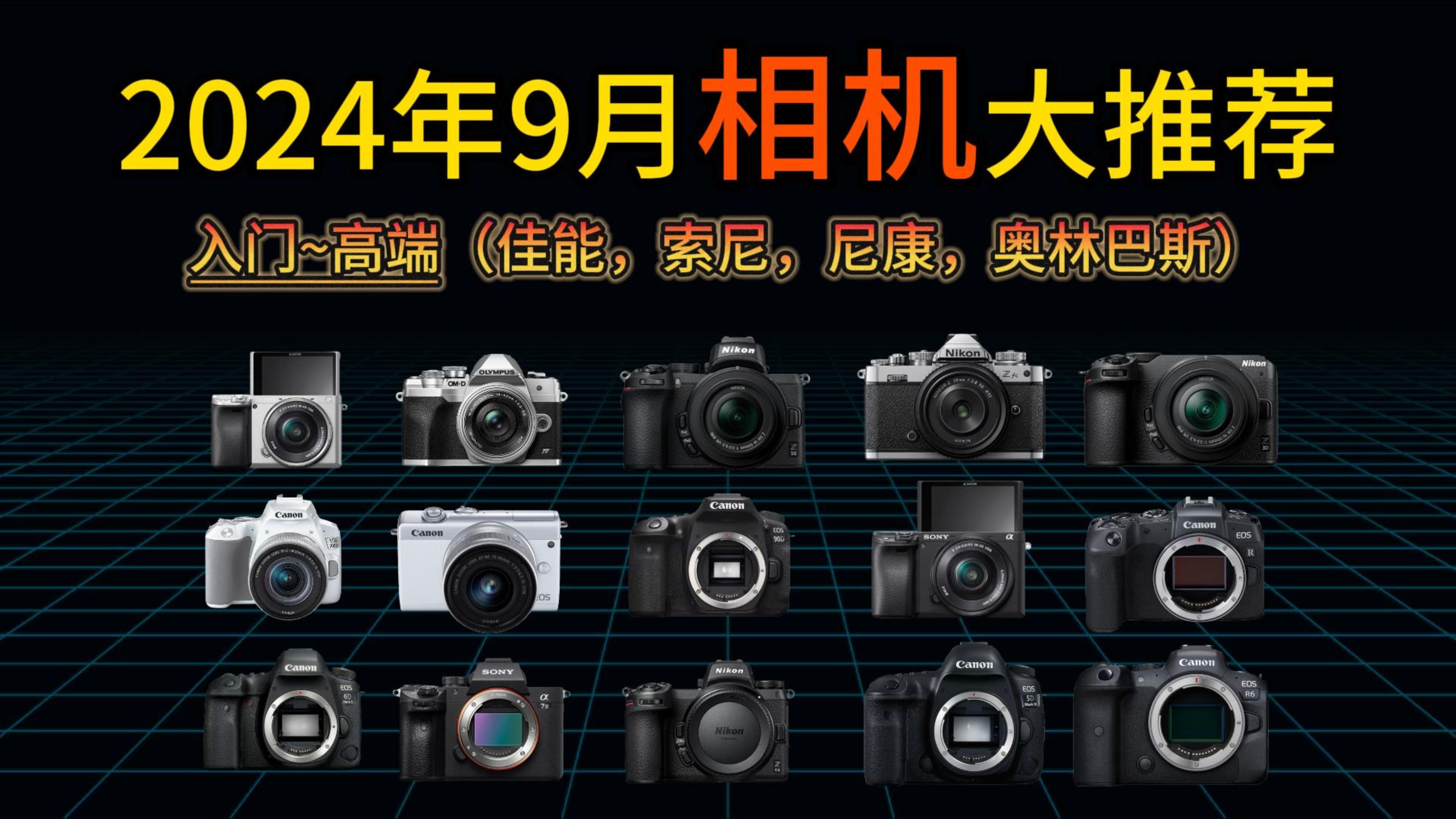 【24年9月相机推荐】小白购买前必看!购买相机避坑攻略!带你从入门到高端的初步了解!|佳能|索尼|尼康|奥林巴斯哔哩哔哩bilibili
