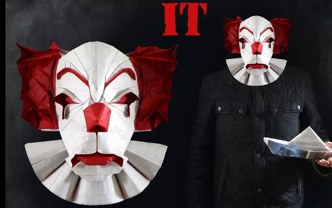 【mariano zavala】潘尼怀斯小丑折纸教程 - origami clown tutorial
