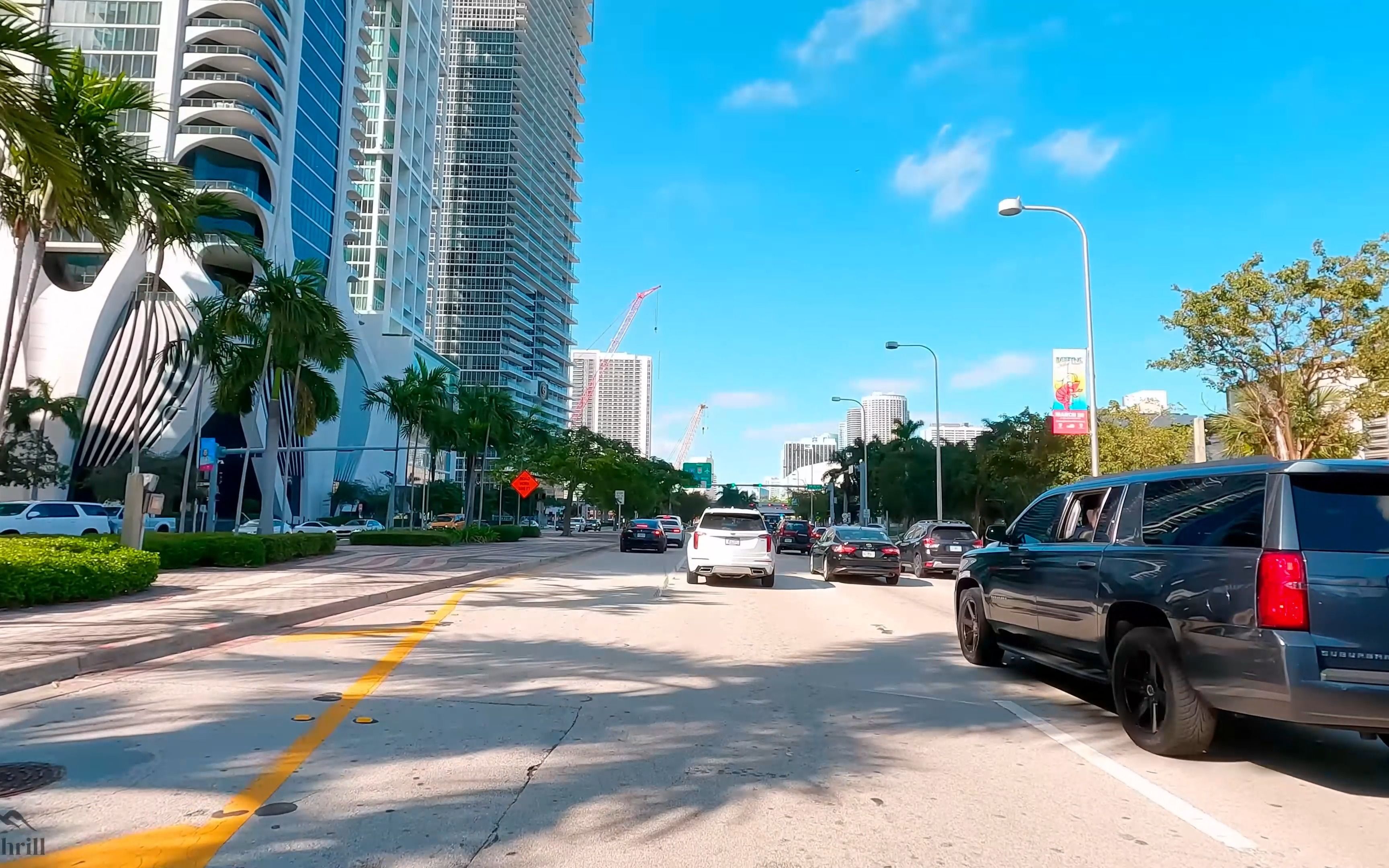 【4k超清】漫游美国miami迈阿密市中心downtown | 佛罗里达州florida