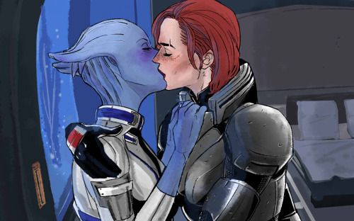 [图]Mass Effect 1_ Liara and Female Shepard Romance in 1080p