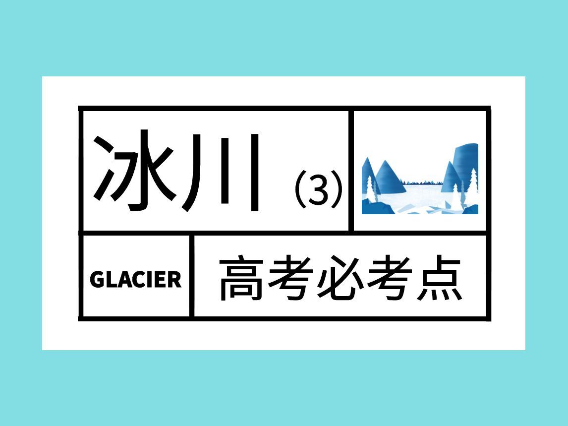 高考必考点——冰川(3)+继续捡分之旅哔哩哔哩bilibili