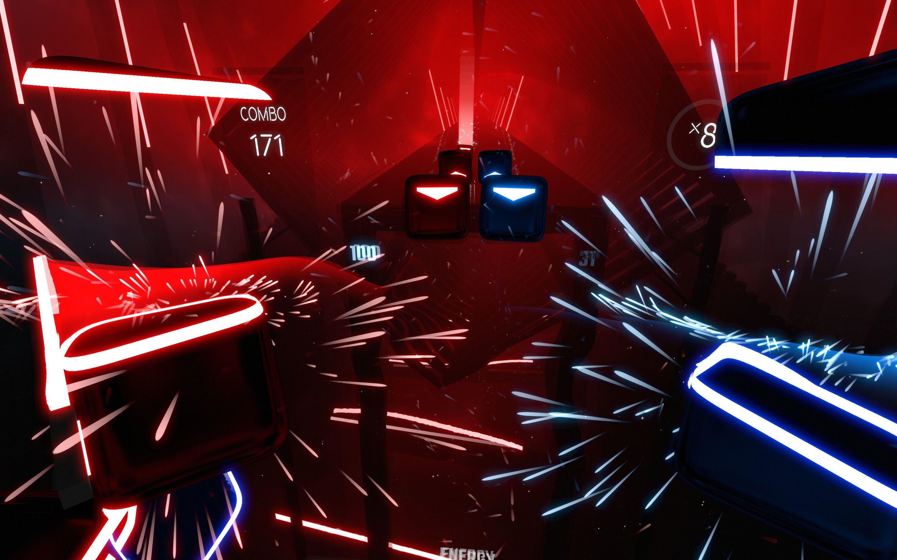 beatsaber 震惊 某vr游戏主播玩节奏光剑,黑人抬棺快歌,难.