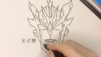 泽塔德尔塔天爪，奥特曼系列线描简笔
