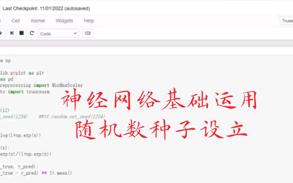 神经网络基础运用随机数种子和导包哔哩哔哩bilibili
