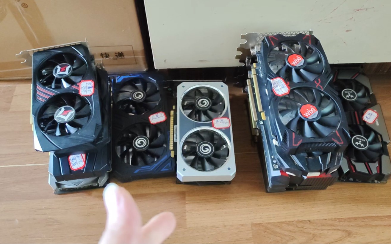 一堆坏显卡随便挑一个影驰gtx1650大将居然还是捡漏的货