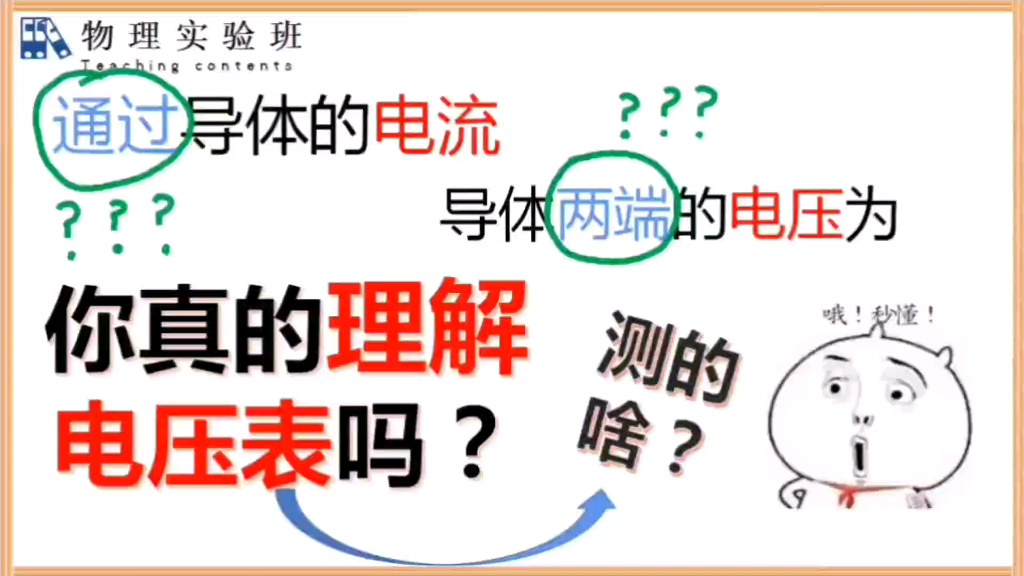 为什么不说通过导体的电压?电压表测的到底是什么?哔哩哔哩bilibili