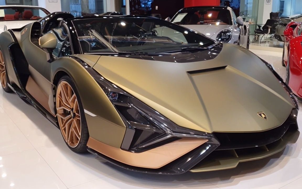 全球限量19台全新超级跑车兰博基尼sianroadster实车展示