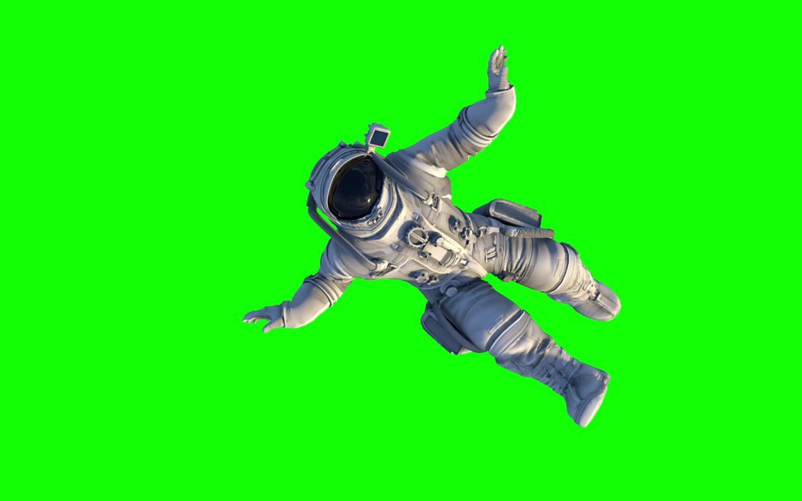 【绿幕素材】太空宇航员视频素材,无水印