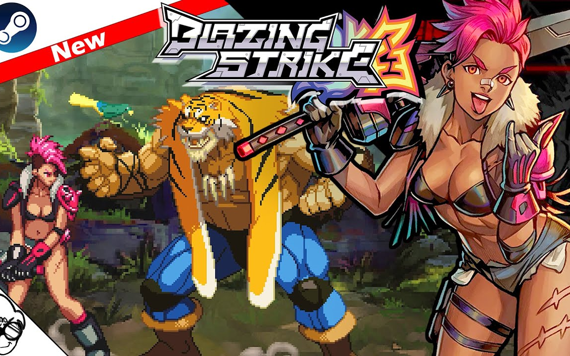 《赤焰打击/Blazing Strike》粉红武士街机模式通关 | Steam 2024演示