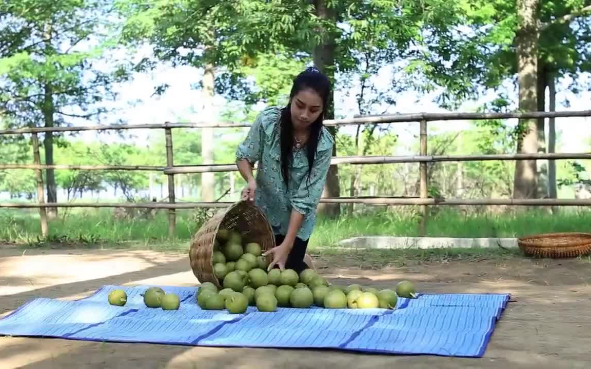 美味的新鲜木苹果 都是野生的 我们没见过这种水果哔哩哔哩bilibili