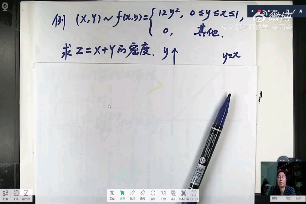 [图]余丙森老师：分布函数法+暴力求导和卷积公式解决Z=X+Y的密度问题你必须选择一个了。  考研数学概率论你必须掌握的知识点！