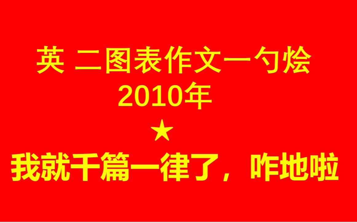 一篇模板灭掉所有英二大作文2010年哔哩哔哩bilibili