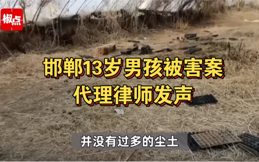 邯郸13岁男孩被害案代理律师:孩子被埋前已死亡,犯罪嫌疑人手段令人发